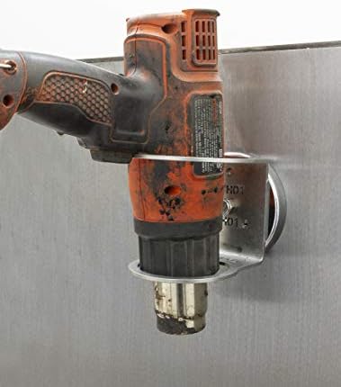 MAG-MATE IWH01M Impact Wrench Holder with Magnetic Base, Sturdy Stainless Steel Magnetic Tool Holder, Plated Ceramic Magnet, Holds Impact Wrenches, Heat Guns, and Similar Power Tools.