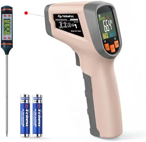 Tilswall Infrared Thermometer, Laser Temperature Gun -58°F~1112°F, Pink