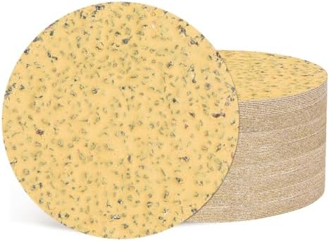 50Pcs Sanding Discs 1In 40Grit Hook and Loop Sandpapers Yellow