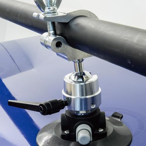 Kupo 6" Metal Pump Suction Cup, Heavy Duty Mount with Swivel Coupler for 2" Pipe, Vehicle Rigging, Cameras, and Lighting Applications (KG120311)
