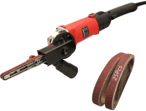 Belt Sander - 1080W 6-Speed Variable Speed Detail Band File Belt Sander,1/2 x 18" Finger Belt Sander for Grinding and Polishing Wood, Paint, Metal Rust Move,welding Spot and DIY.