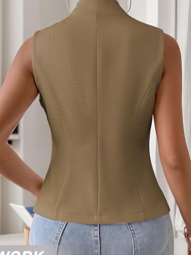 Mina Self Women's Sleeveless Sweater Vest,Knit Stretchy Dressy Casual Top