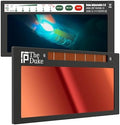 The Duke Adjustable 2.0 | Adjustable Shade 8-13 Red Auto Darkening Welding Lens With Grind Mode | 5A TIG Rating - No Flashing | 2" X 4.25" X 0.2" | Red Welding Lens - Green Puddle | Royal Series 2.0