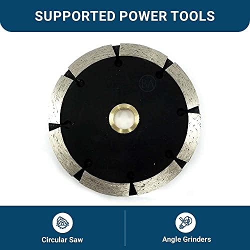 Benchmark Abrasives Premium 4.5" Triple Double Tuck Point Diamond Blade with 7/8" Arbor 5/8" Bushing for Mortar Removal, Grout Repair, Masonry, Concrete Stone Angle Grinder Blade