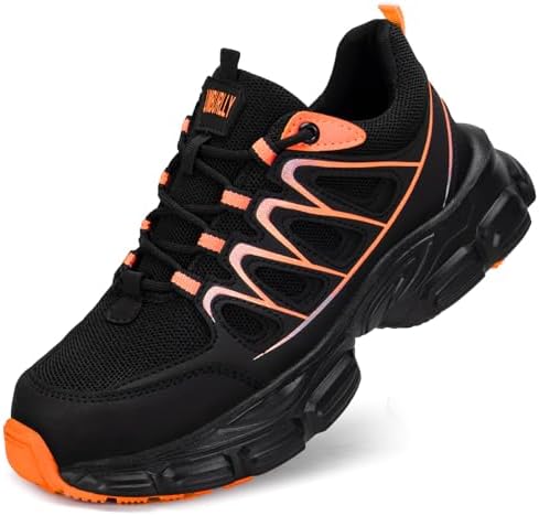Hogent Steel Toe Shoes for Men Women - Non Slip & Lightweight Work Shoes