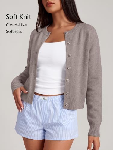 Trendy Queen Cropped Cardigan Sweaters for Women Fall Fashion Clothes 2026
