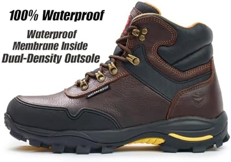 SUREWAY Men's 6 Inch Soft/Steel Toe Waterproof leather Work Boots