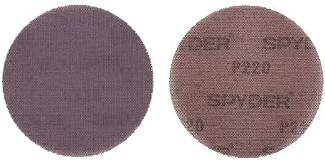 Spyder 10-Pack 220 Grit Sanding Discs, Ceramic Net, 5-Inch Hook and Loop, for Random Orbital Sander (500064)
