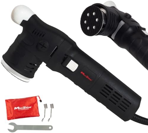 Maxshine M312 Dual Action Polisher – 12mm Throw Car Buffer with 3” Backing Plate, 550W Motor, 6-Speed Control & Low Vibration – Auto Detailing Tool for Cars, Trucks, SUVs & Boats