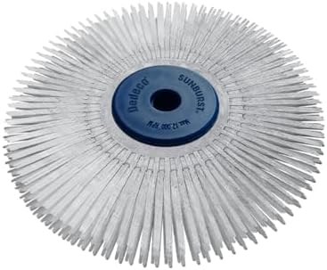 Dedeco Sunburst Radial Bristle Discs 4" x 1/2" Straight- White 120 Grit (Medium) - Aluminum Oxide (TS Series) for Polishing & Finishing 1/Unit