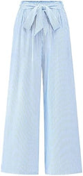 BTFBM Striped Palazzo Pants for Women Fall 2026 Wide Leg Dress Work Pants