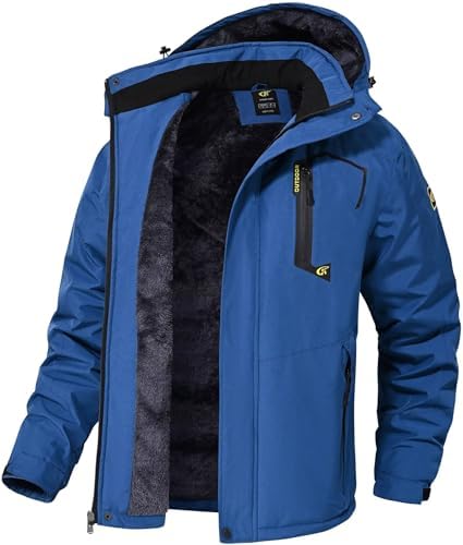 QPNGRP Mens Waterproof Ski Snowboard Jacket Winter Windproof Snow Coat