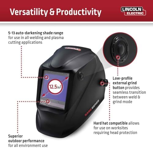 Lincoln Electric K3683-5 Viking 3350 ADV Daredevil Auto Darkening Welding Helmet with 4C Lens Technology and X6 Headgear