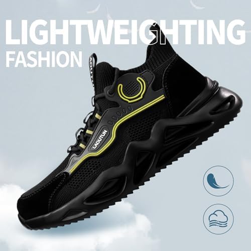 LAoutun Steel Toe Shoes for Men Work Shoes Safety Sneakers Lightweight