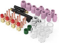 YESWELDER 49Pcs TIG Welding Torch Stubby Gas Lens #10 Glass Cup Kit