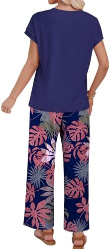 WIHOLL Two Piece Sets for Women Summer Spring Outfits Lounge Sets Beach Vacation Clothes Airport Travel Matching Clothing
