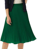 GRACE KARIN Pleated Midi Skirt for Women Chiffon A-Line Outfits