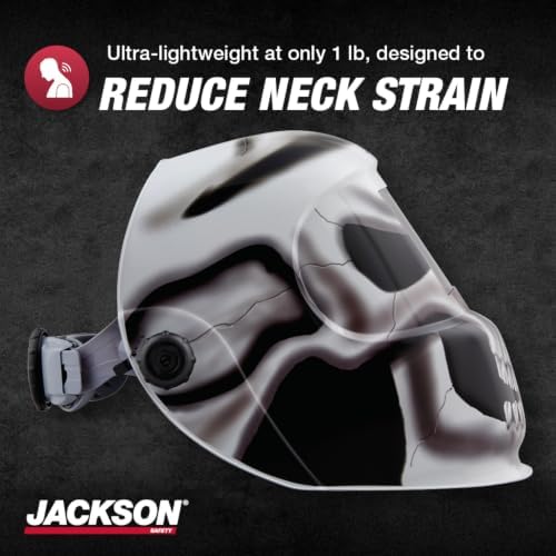 Jackson Safety Premium Graphic Welding Hood with ADF - Ultra Lightweight Auto Darkening Welding Helmet - ANSI Z87.1 (Multiple Styles)