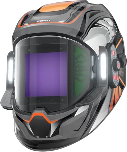 ANDELI Auto Darkening Welding Helmet with Light,with Internal Display