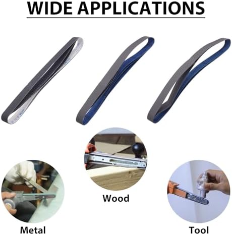 2 x 42 Inch Silicon Carbide Sanding Belts, 15 Pack
