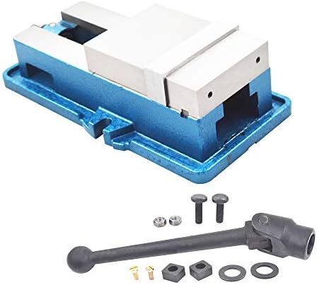 findmall 5 Inch Lock Down Vise Accuracy Milling Vice 5 Inch Jaw Width Drill Press Vise Milling Drilling Machine Bench Clamp Clamping Vice(5")