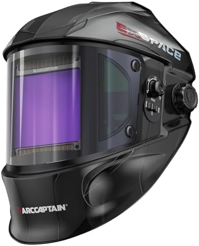 ARCCAPTAIN Welding Hood, 180° Panoramic View Auto Darkening Welding Helmet