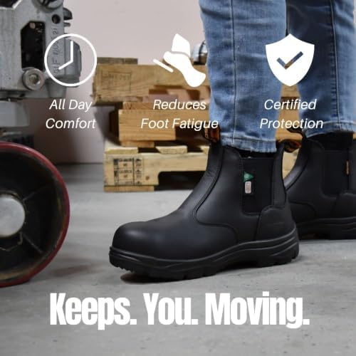 MooseLog Women's ASTM CSA Lightweight Comp Toe Leather Work Safety Boots