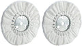 8" Soft Airway Buffing Wheel White Flannel / 5/8'' Arbor Hole/Finish Polish Step for Angle Grinder - 2 PCS