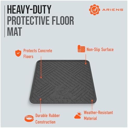 Ariens Heavy-Duty Non-Slip Rubber Floor Mat, 36 x 36 Inch