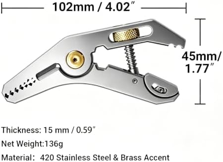5-in-1 Adjustable EDC Pocket Multitool Pliers, Stainless Steel Portable Outdoor Camping Emergency Repair Tool