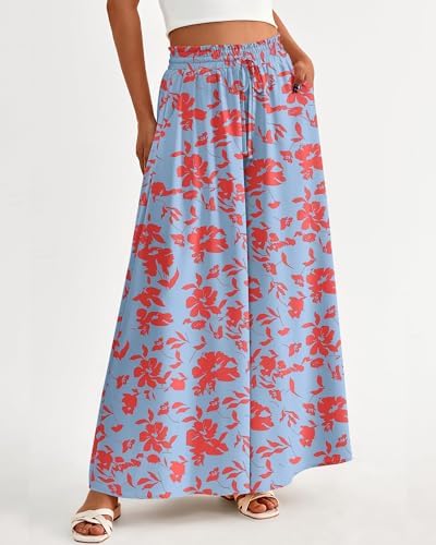 BTFBM Wide Leg Flowy Palazzo Pants for Women