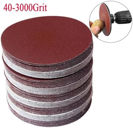 Sandpaper, Sanding disc,25Pcs 50/75/100/150/200mm Sanding Discs Hook Loop Sandpaper Abrasive Sand Sheets 40/320/600/800/1000/1200/1500/3000 Grit(75MM-100)