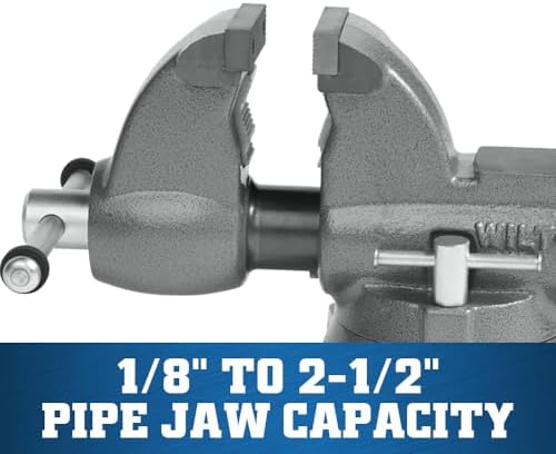 Wilton Pipe & Bench Vise, 3-1/2" Jaw Width, 5" Max Jaw Opening, 4-1/2" Throat (Model C-0)