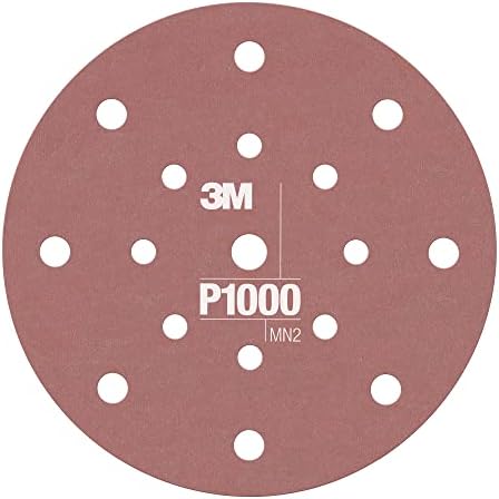 AMAPR 3M Hookit Flexible Abrasive Disc 34407, 6 in, 1000+ Grade, 25 Pack, Primer Sanding, E-coat Sanding, Blending