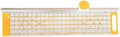 24"L x 6"W Rotary Cutter and Ruler Combo with 2Pcs Extra Blades, Fabric Cutter with Ergonomic Handle for Easy Fabric Cutting
