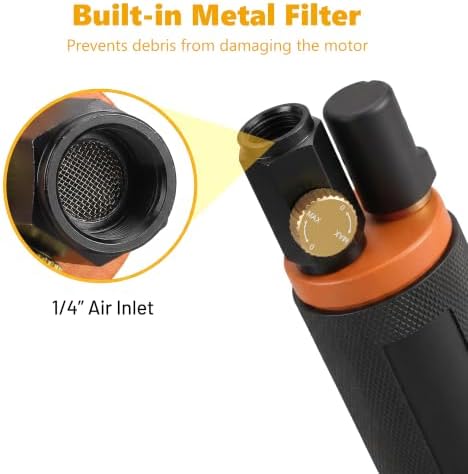 2 & 3 Inch Random Orbital Air Sander, 13,000 RPM Pneumatic DA Mini Sander with Polishing Pads and Sanding Discs, Air Polisher Tool for Auto Detailing, Woodworking, Orange