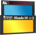 Core Series Gold Shade 10 Auto Darkening Welding Lens 2"x4 1/4", Slim 0.2" Welding Lens with Cool Blue Puddle View for Pancake & Sugar Scoop Welding Hoods