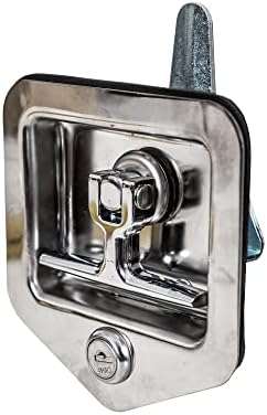 Buyers Products L88552 Stainless Steel T-Handle Latches, 2 Pack Set | Two Locking Stainless Steel T-Handle Latches Secure Tool Boxes, Trailer Doors, RVs, Campers, Truck Caps, And Service Doors