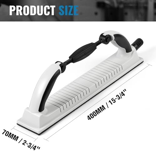 S SATC 2-3/4" x 15-3/4" Adjustable Radius Longboard Flexible Sanding Blocks with Hook & Loop Backing Include 10PCS 5 Girts Mesh Sandpapers for Sanding Auto Body Woodworking