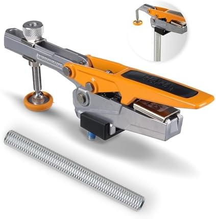 Bench Dog Clamp 3/4 Inch - Auto Adjust Horizontal Dog Hole Clamp for Woodworking | 7.5 Inch Aluminum Holdfast with 360° Rotation | Workbench Clamps & Accessories - BORA Centipede Workbench Compatible