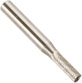 Drill America SB-14 Carbide Burr/Rotary File Cylindrical End-Cut Double Cut for Die Grinder 3/16" Dia. x 5/8" Cut Length with 1/4" Shank and 2" Overall Length, DUL Series