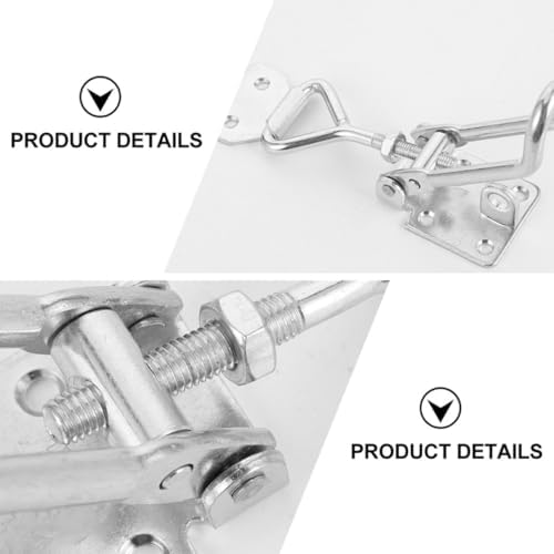 WOONEKY Toggle Latch Clamp Practical Workholding Device Stainless Steel with Adjustable Locking Force and Creative Appearance, Sturdy Metal Hasp Lock for Jigging and Movable Bases
