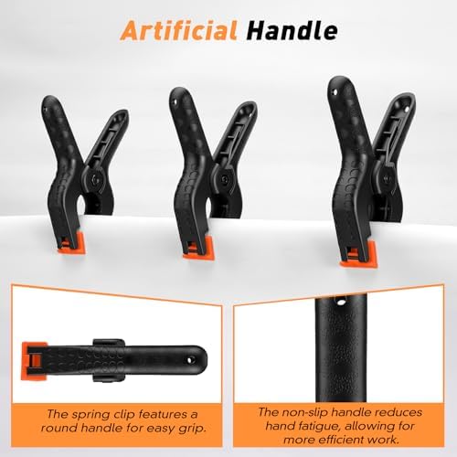 72 Pack 4.5 inch Plastic Spring Clamps, Clips for Balloon Arch Backdrop