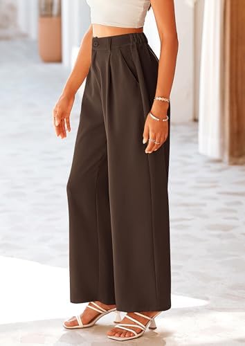 PRETTYGARDEN Women's Flowy Wide Leg Dress Pants