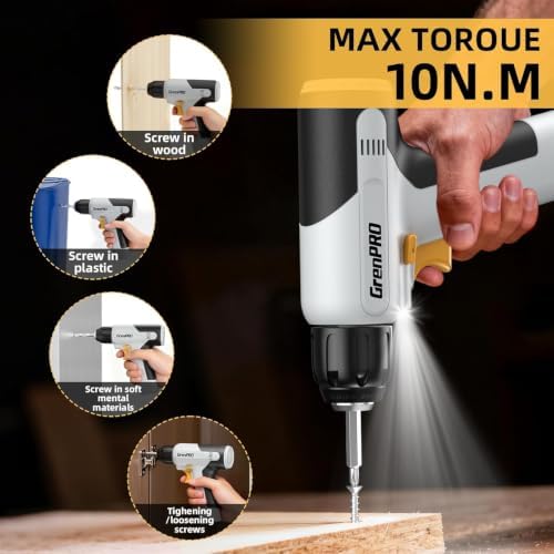 GRENPRO 188PCS Yellow Cordless Drill Tool Set For Men Tool Kit For Home Box