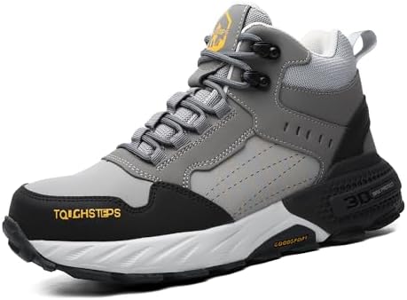 Steel Toe Work Shoes for Men Women, Puncture Resistant Safety Work Boots, 6" Lightweight Comfortable Industrial Construction Boot, Indestructible Utility Sneakers