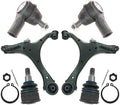 TRQ Front Steering and Suspension Kit Ball Joint Control Arm Tie Rod