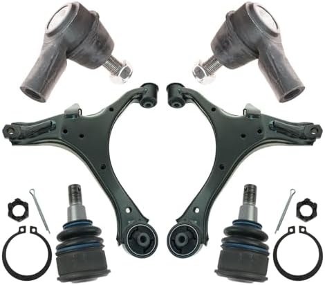 TRQ Front Steering and Suspension Kit Ball Joint Control Arm Tie Rod