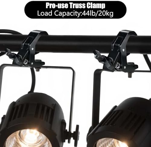 jindaaduio Stage Light Clamp, Lighting Truss Clamps for DJ light, 40mm-60mm Light Clamp Hook, Truss C-Clamp Used for Par Light,Spotlight and Moving Head(2 pcs Black)