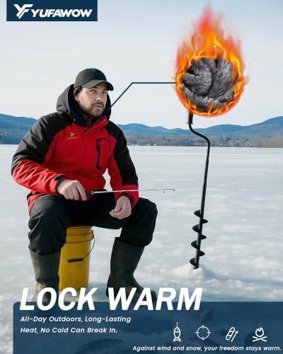 Yufawow Men Winter Jacket Skiing Jacket Insulated Fleece Lined Waterproof Windbreaker for Snowboard Hiking Camping ATV Outdoor Work